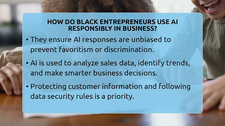 How Do Black Entrepreneurs Use AI Responsibly In Business? - Black Entrepreneurship Success Network