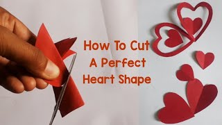 Paper Heart Shape/Paper Heart Craft/Paper Heart Cutting/How To Make Heart Wth Paper Easy screenshot 5