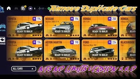 NFS NO LIMITS VERSION 5.8.O | HOW TO HACK REMOVE DUPLICATE CARS | WITH SCRIPT | ROOT ONLY