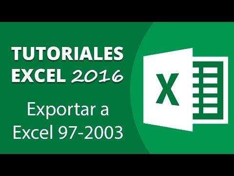 Como Exportar en Formato Excel 97-2003 - YouTube