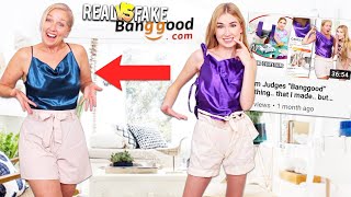 Mom Judges REAL Banggood Clothing VS. What I Made !!