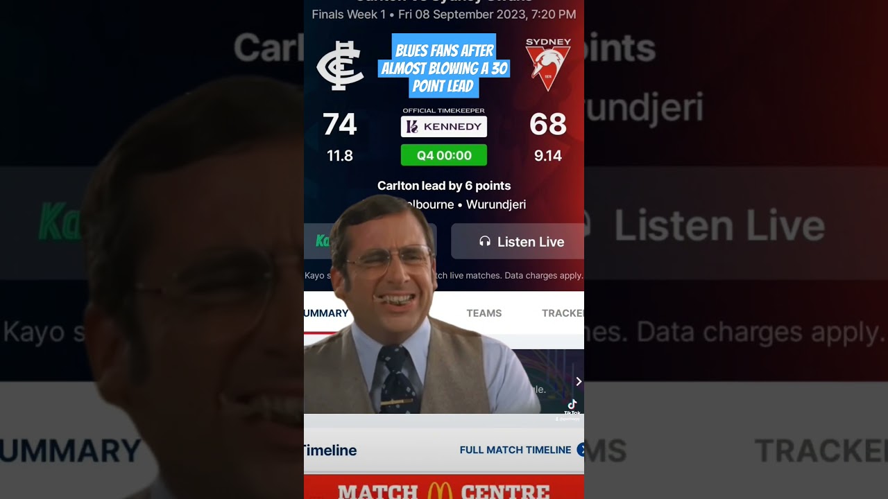 Blues fans after almost blowing a 30 point lead. 