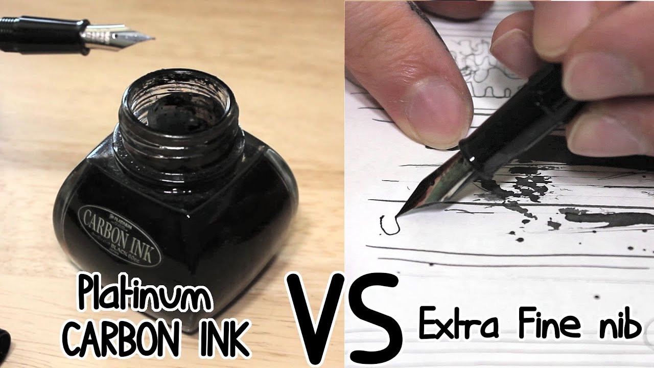 Platinum carbon black ink vs Extra Fine Pilot nib 