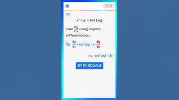 Implicit Differentiation Made Easy | Solve x² + y² = tan(xy) Step-by-Step!
