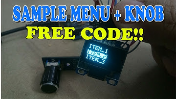 Arduino and OLED display Knob + Menu FREE CODE