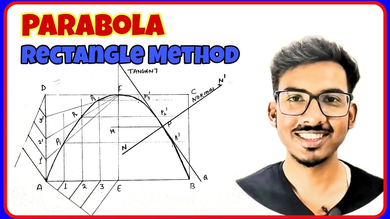 Lecture 7 | Draw parabola by rectangle method in engineering drawing ...