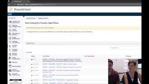 Powerschool Parent Forms