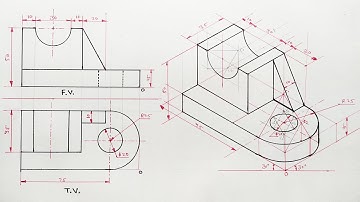 Engineering drawing | Isometric view | Isometric drawing | How to draw isometric view