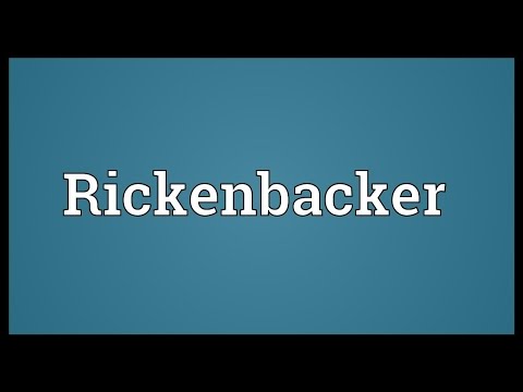 Video: Hvad betyder Rickenbacker?