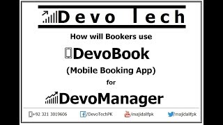 How DevoBook (Mobile Booking App) is used by Bookers