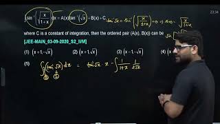 where C is a constant of integration, | 03 sept 2020 shift 2 JEE MAIN PYQ