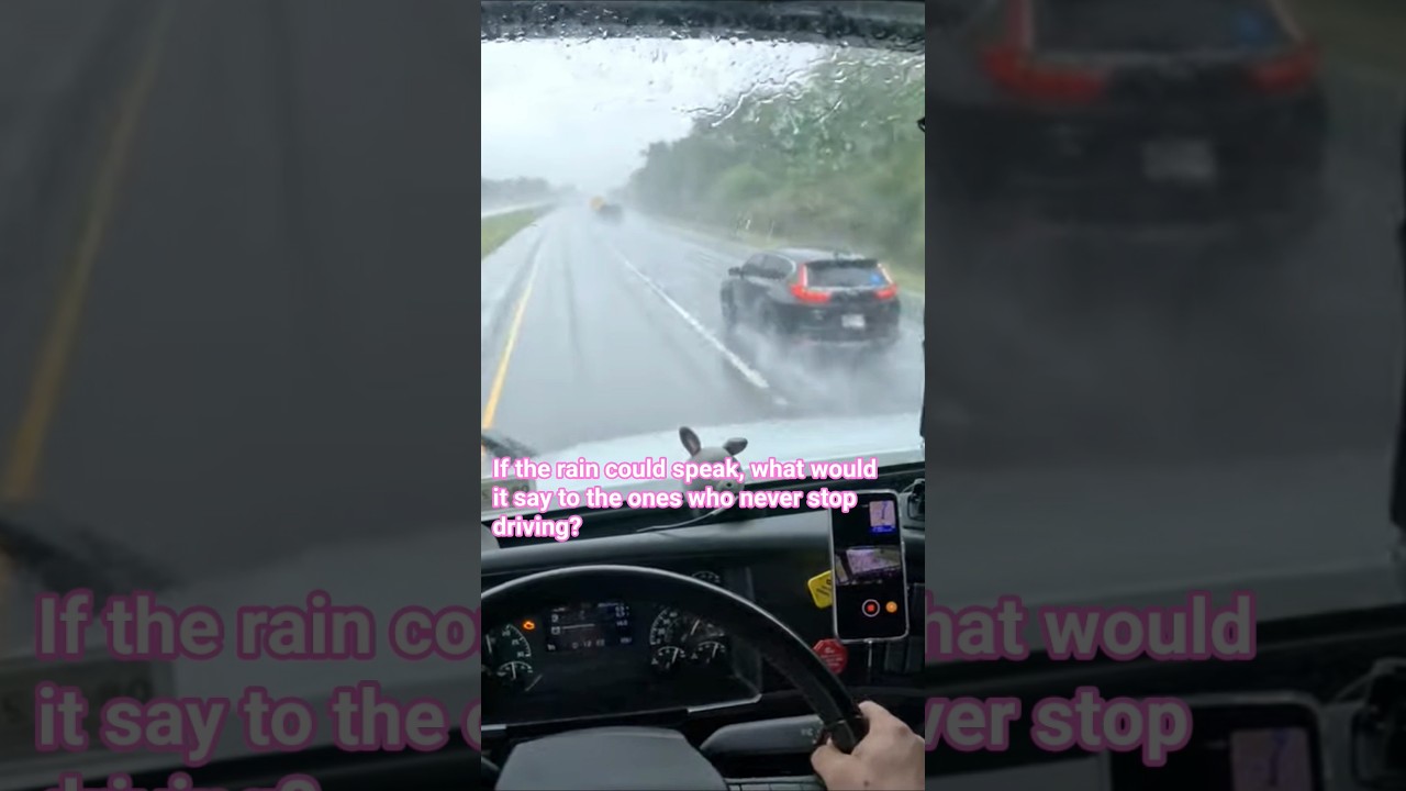 POV Truck Driving USA | Passing a Car in Heavy Rain | Volvo VNL 760 