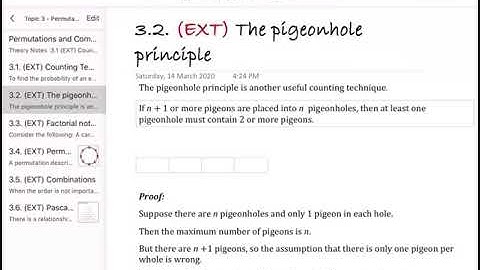 The Pigeonhole Principle - Year 11 Mathematics Extension 1