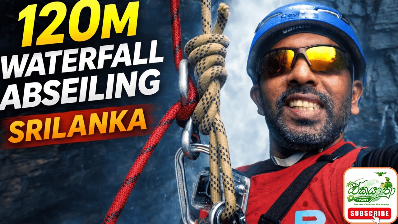 120M Waterfall Rappelling in Sri Lanka 🇱🇰 | Extreme Adventure Travel 2026