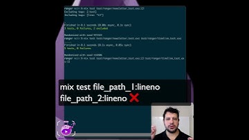 Elixir 1.16 allows running multiple tests with line numbers! ✅ #elixirlang #testing