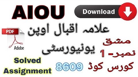 AIOU mushkil assignment ka assan hal philosophy of education 8609