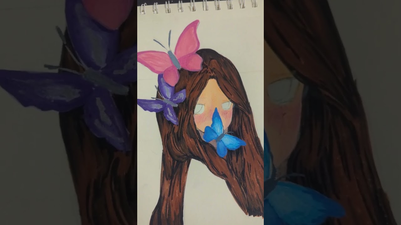 pt.2//Trying new markers!! Speedpaint!!//#art#cute#oc#speedpaint#traditionalart#butterfly