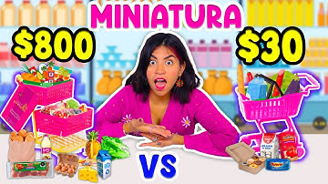 CARRITO DE SUPERMERCADO EN MINIATURA 🍎 CARO vs BARATO ¿VALE LA PENA? | CONNY MERLIN