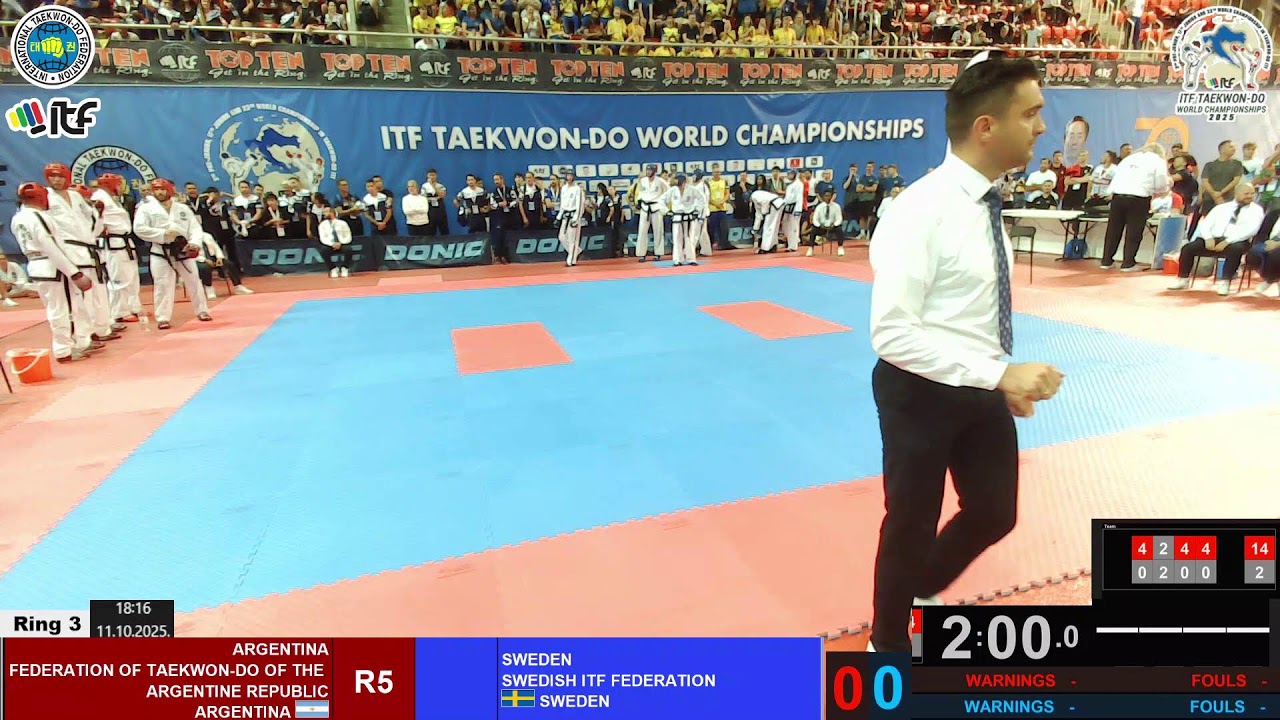 2025-10-11   pm   Ring 3   ITF Taekwon-Do World Championships