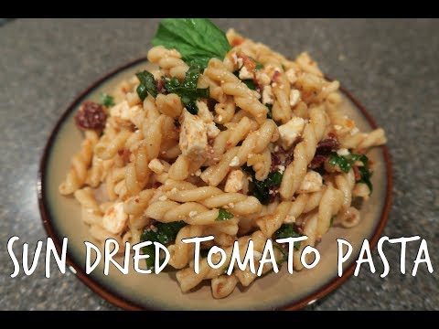 SUN DRIED TOMATO PASTA SALAD WITH GARLIC AND FETA CHEESE RECIPE