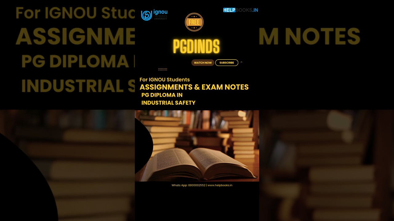 IGNOU PGDINDS Course solved assignment & exam notes combo 