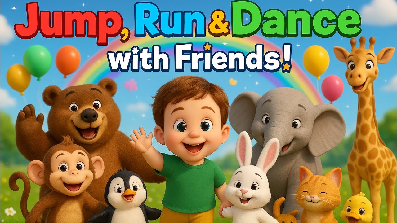 “Jump, Run, Walk & Dance with Animal Friends”🐧🐶🐱| Animal Friends Action Song 