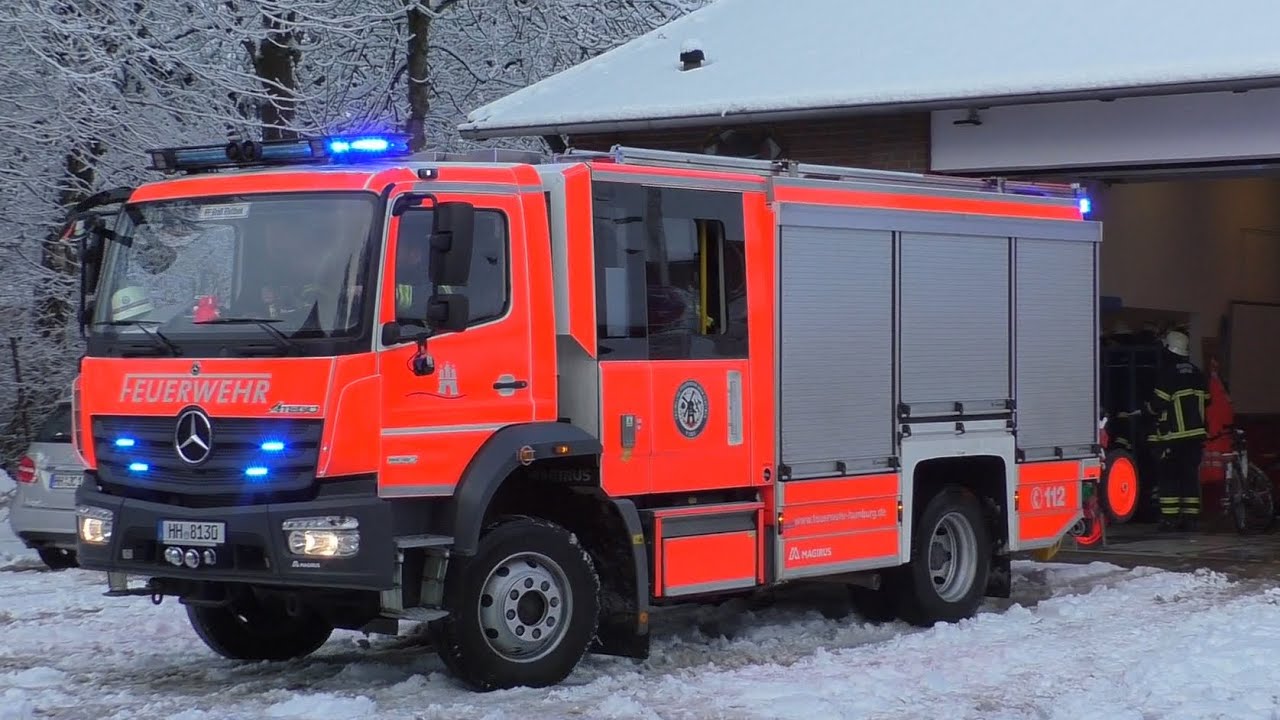 Ausrücken Freiwillige Feuerwehr Groß Flottbek im Schnee