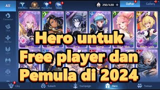 Hero hero yang bagus dibuild untuk free player dan pemula di tahun 2024 - Mobile Legends Adventure