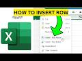How To Insert Row on Microsoft Excel(EASY)