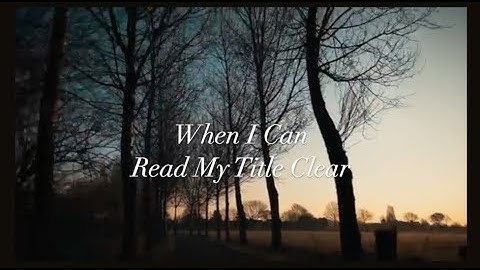 When I Can Read My Title Clear (Acoustic Guitar, Ukulele, Vocals) (Lyric Video)