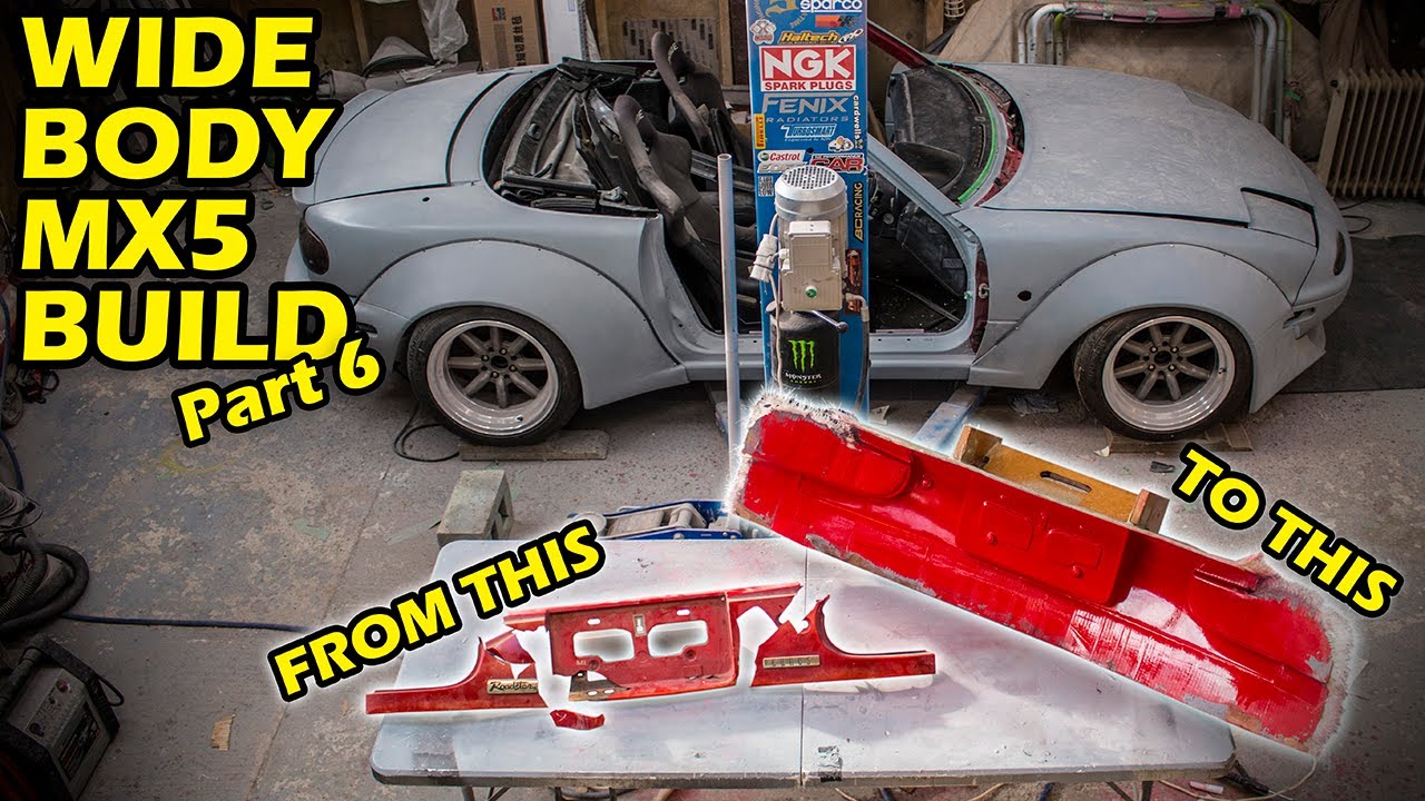 Making a Fiberglass Mould for the Rear Garnish. Widebody Miata Build Part 6