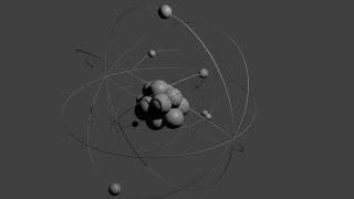 Atom 3d animation - orbits/electrons/neutrons/protons screenshot 2