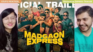 Couple Reaction on Madgaon Express | Official Trailer | Divyenndu | Pratik Gandhi | Avinash | Nora