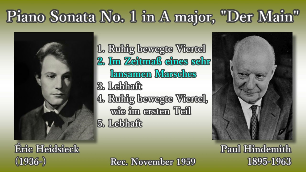 Hindemith: Piano Sonata No. 1, Heidsieck (1959) ヒンデミット