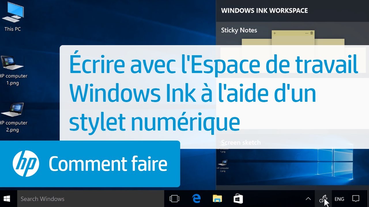 écrire Avec L Espace De Travail Windows Ink à L Aide D Un Stylet Numérique Youtube