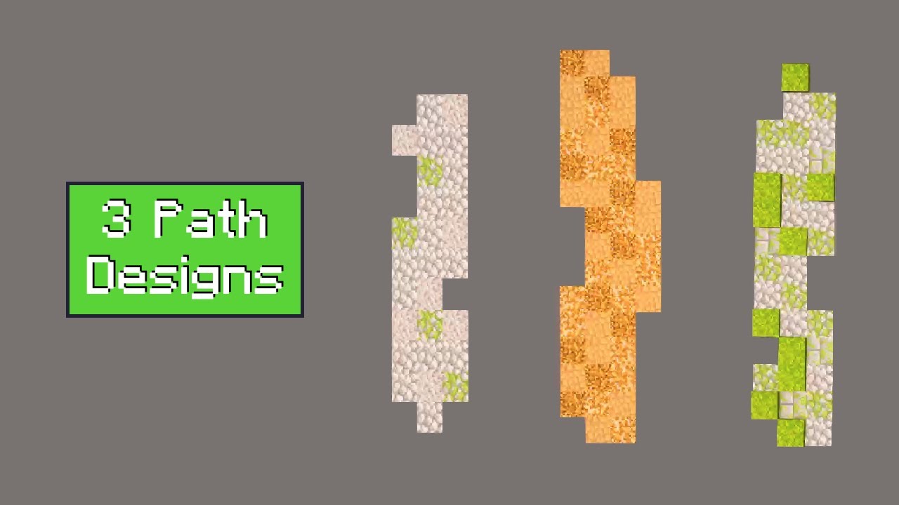Minecraft: 3 Path Designs | Tutorial - YouTube