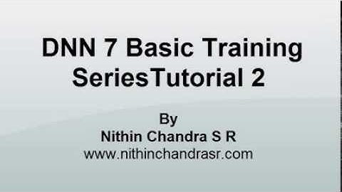 DotNetNuke(DNN) 7 Basic Training Series - Tutorial 2 | Logo,Favicon,Copyright