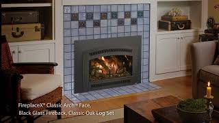 32 DVS Ember-Glo Gas Insert Log Options Video Lopi 32 Dvs Gas Insert Install Burning Video