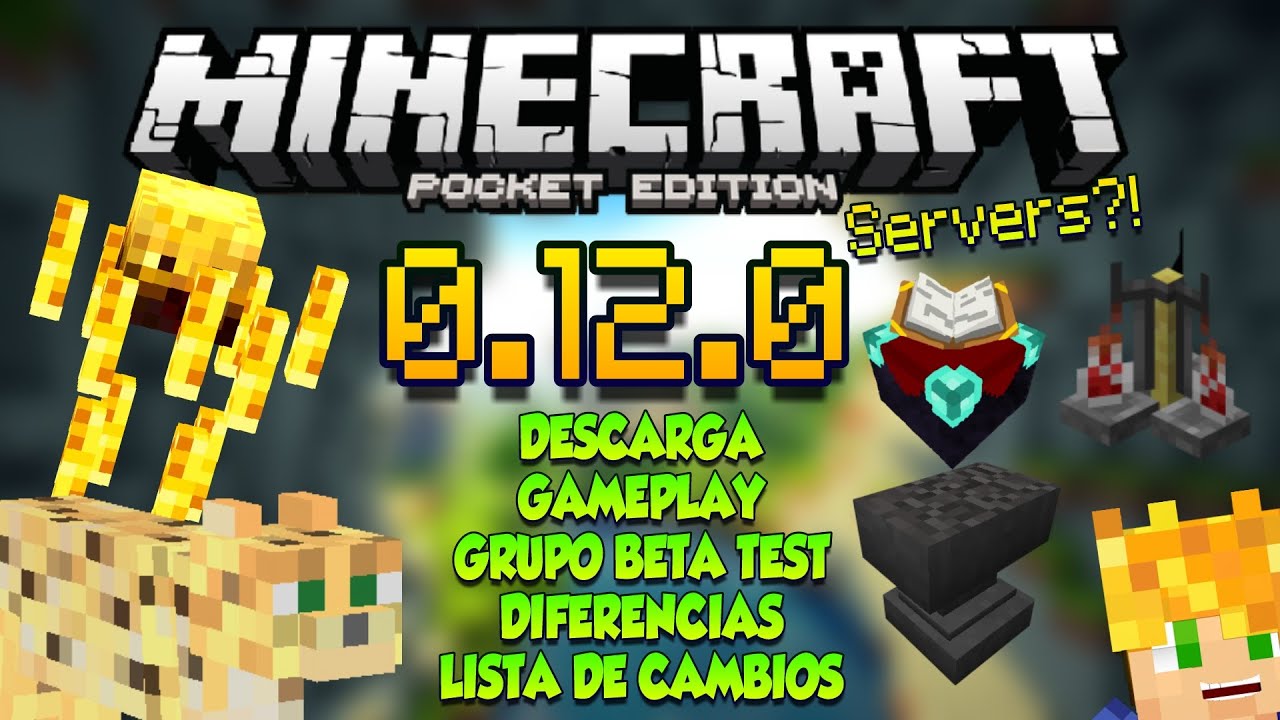 Minecraft PE 0.12.0 - 0.12.1 - BUILD 1 - Gameplay - Servers? - Nether Cambios y mas!