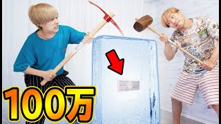 氷の中に封印された100万円取り出せたらガチで差し上げます！
