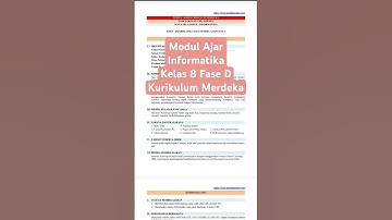 Modul Ajar Informatika Kelas 8 Fase D Kurikulum Merdeka