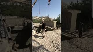 Installation H beam of the bridge in Damascis #precastconcrete #bridges