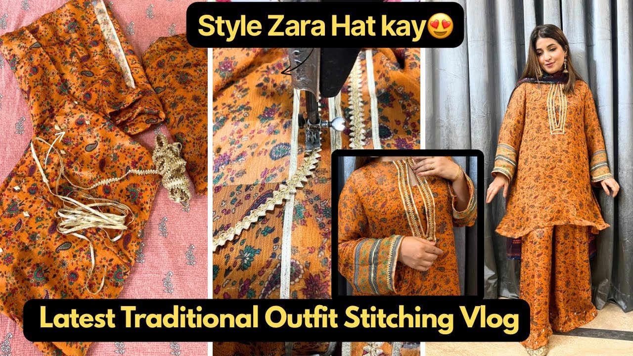 Latest Traditional Outfit 2025 || Elegant Outfit from Scratch || Haseeen suit Naya Style k sath 😍