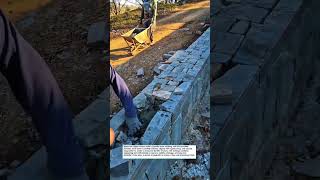 Stone Wall Craftsmanship That Looks Incredible! #masonry #stonework #construction