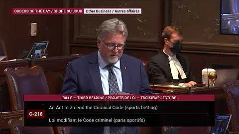 Question to Senator Wells on Bill C-218 (sports betting) - June 17, 2021