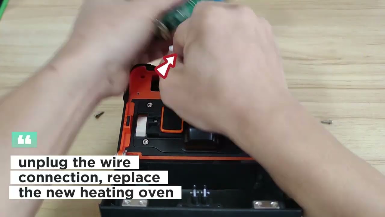 レンページ フープ変更 Signal fire fusion splicer new heating oven replace method - YouTube