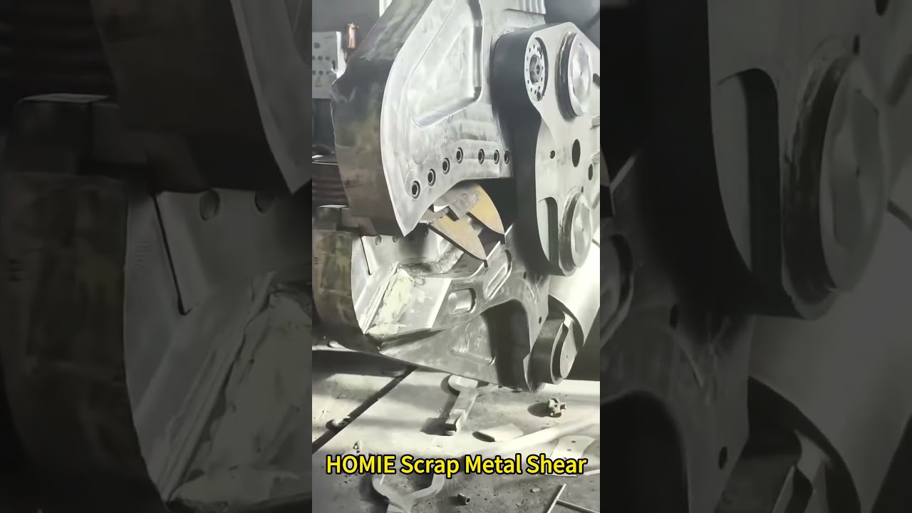 HOMIE Hydraulic Scrap Metal Shear in Action! 