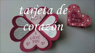 #DIY #HTM tarjeta corazón plegable / proyecto sencillo y con materiales fáciles de encontrar