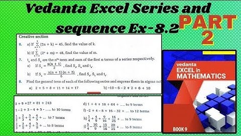 Class-9 Vedanta excel in Mathematics solution of series and sequence Ex-8.2 solution part 2