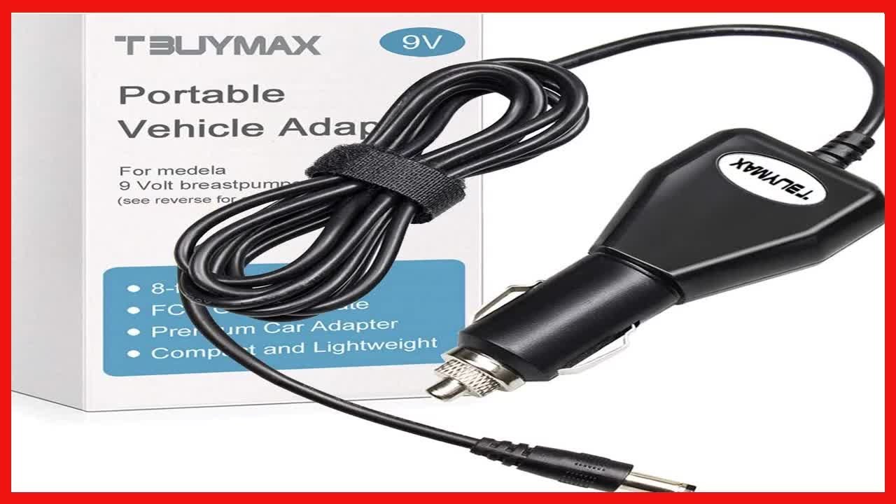 Автомобильный адаптер для молокоотсосов Tbuymax: удобное питание для молокоотсосов Medela 9V.